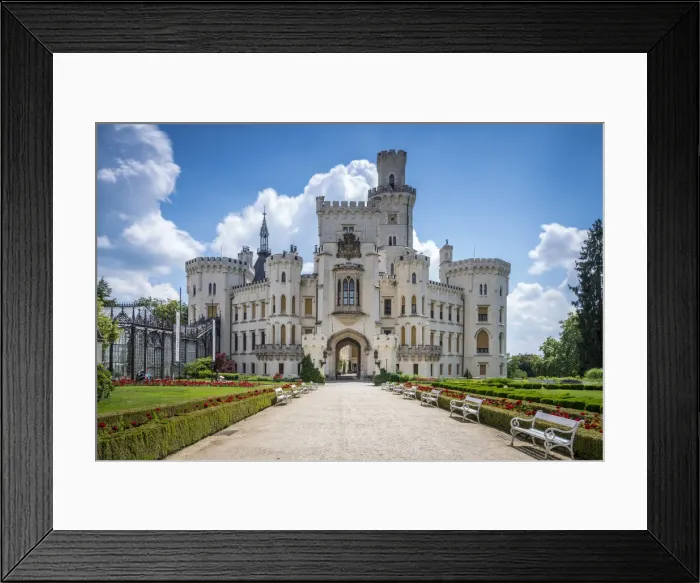 Framed Print : Footpath leading to historic Hluboka Castle, South Bohemian Region, Czech Republic Framed Print : Footpath leading to historic Hluboka Castle, South Bohemian Region, Czech Republic