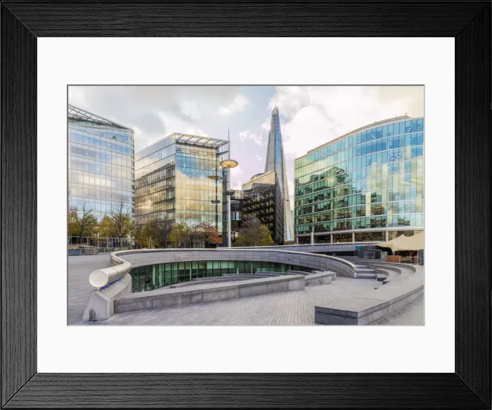 Framed Print : Shard and The Scoop London, More London, London Framed Print : Shard and The Scoop London, More London, London