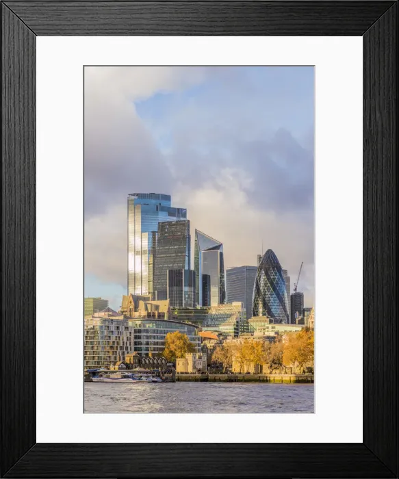 Framed Print : Skyline and River Thames, London Framed Print : Skyline and River Thames, London