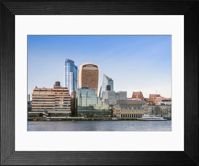 Framed Print : United Kingdom, England, London, City of London, view of the skyline of the City of Framed Print : United Kingdom, England, London, City of London, view of the skyline of the City of
