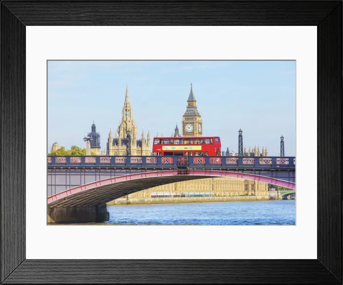 Framed Print : View of the Big Ben, Houses of Parliament and Lambeth Bridge, London, England, UK Framed Print : View of the Big Ben, Houses of Parliament and Lambeth Bridge, London, England, UK
