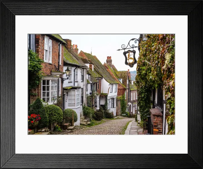 Framed Print : Mermaid Street in Rye, East Sussex, England Framed Print : Mermaid Street in Rye, East Sussex, England
