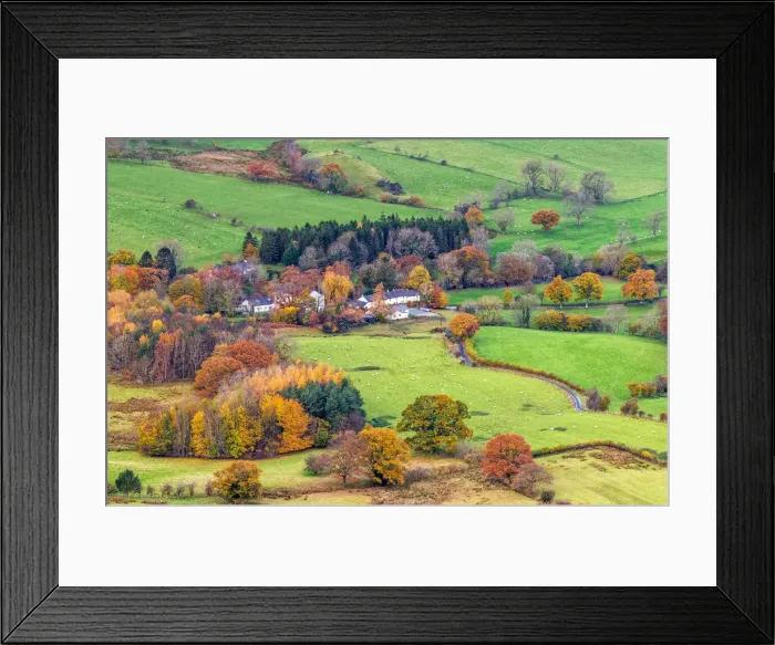 Framed Print : Farmhouse in the Newlands Valley as seen from Catbells, near Derwentwater, Cumbria Framed Print : Farmhouse in the Newlands Valley as seen from Catbells, near Derwentwater, Cumbria