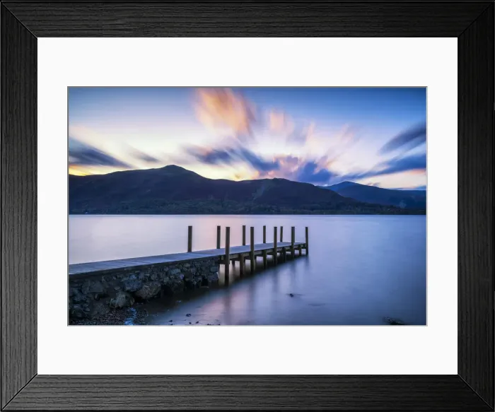 Framed Print : Jetty on Derwent Water, Lake District National Park, Cumbria, England Framed Print : Jetty on Derwent Water, Lake District National Park, Cumbria, England