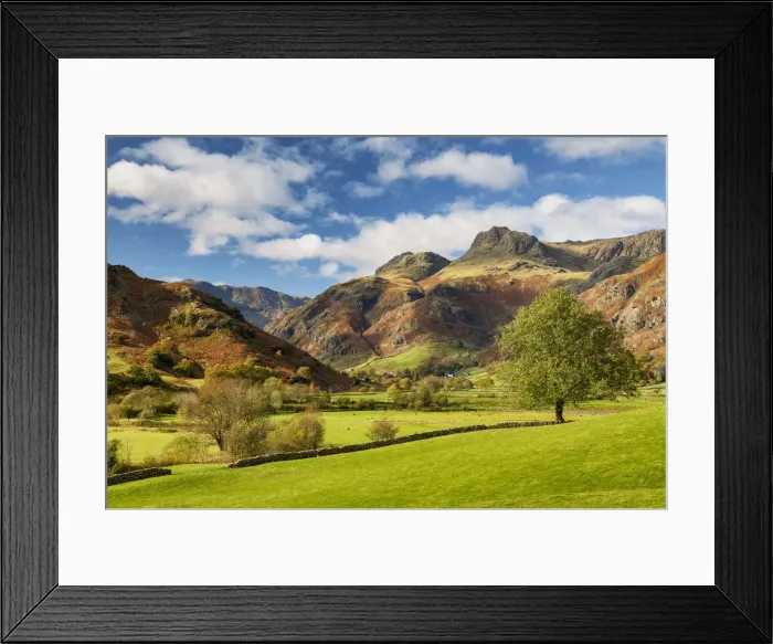 Framed Print : Great Langdale, Lake District National Park, Cumbria, England Framed Print : Great Langdale, Lake District National Park, Cumbria, England
