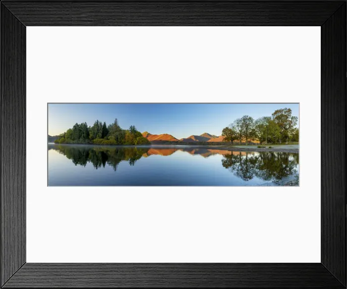 Framed Print : Derwent Water Reflections, Lake District National Park, Cumbria, England