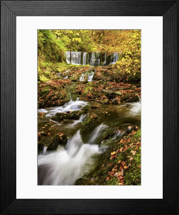 Framed Print : Lower Stockghyll Waterfall in Autumn, Lake District National Park, Cumbria, England Framed Print : Lower Stockghyll Waterfall in Autumn, Lake District National Park, Cumbria, England