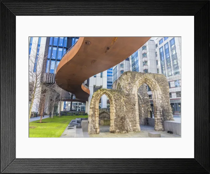 Framed Print : The ruins of St Alphege Church, City of London, London, England Framed Print : The ruins of St Alphege Church, City of London, London, England