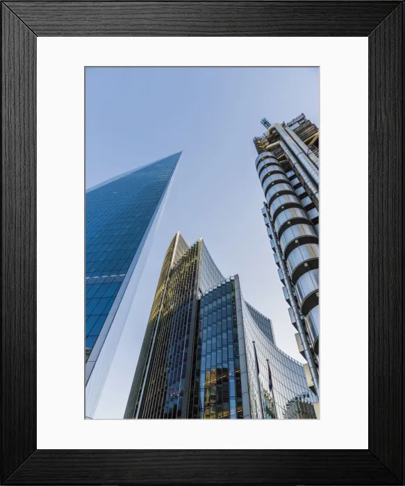 Framed Print : The Scapel, Willis building and Lloyds building, London, England Framed Print : The Scapel, Willis building and Lloyds building, London, England