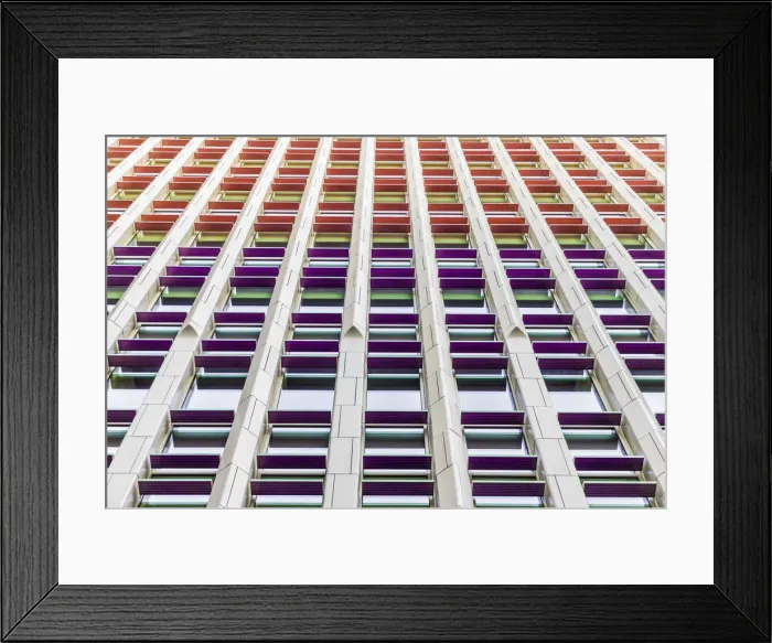 Framed Print : Colourful office windows in the City of London, London, England Framed Print : Colourful office windows in the City of London, London, England