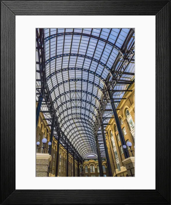Framed Print : Roof on Hays Galleria, London, England Framed Print : Roof on Hays Galleria, London, England