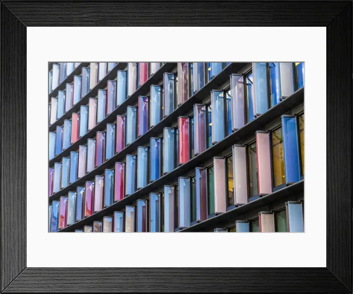 Framed Print : Mizuho Bank building in London designed by Sauerbruch Hutton Architects Framed Print : Mizuho Bank building in London designed by Sauerbruch Hutton Architects