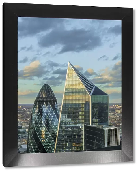 The Scapel building and The Gherkin which is also known as the Swiss Re building, London
