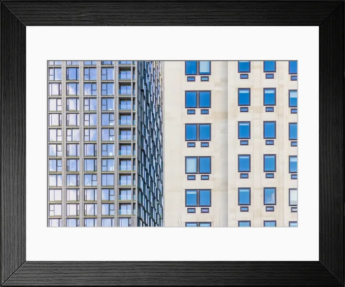 Framed Print : Office windows, London, England Framed Print : Office windows, London, England