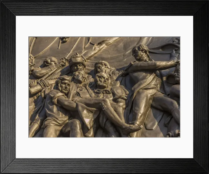Framed Print : The Death of Nelson, bas-relief on Nelsons Column, London, England Framed Print : The Death of Nelson, bas-relief on Nelsons Column, London, England
