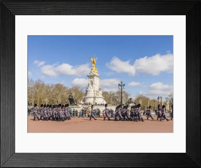 Framed Print : Changing of the Guard by Victoria Memorial, Buckingham Palace, London, England Framed Print : Changing of the Guard by Victoria Memorial, Buckingham Palace, London, England