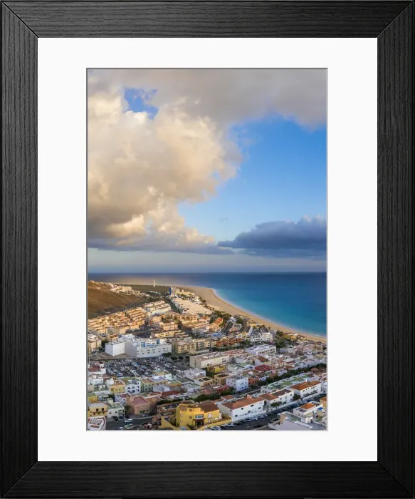 Framed Print : Spain, Canary Islands, Fuerteventura, Morro Jable and Playa del Matorral Framed Print : Spain, Canary Islands, Fuerteventura, Morro Jable and Playa del Matorral