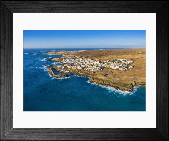 Framed Print : Spain, Canary Islands, Fuerteventura, aerial view of El Cotillo Framed Print : Spain, Canary Islands, Fuerteventura, aerial view of El Cotillo