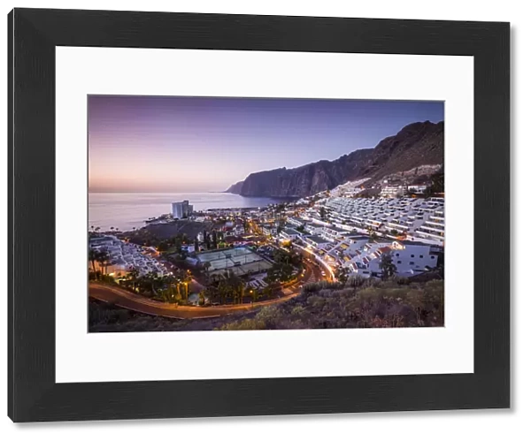 Spain, Canary Islands, Tenerife Island, Los Gigantes, hillside apartments