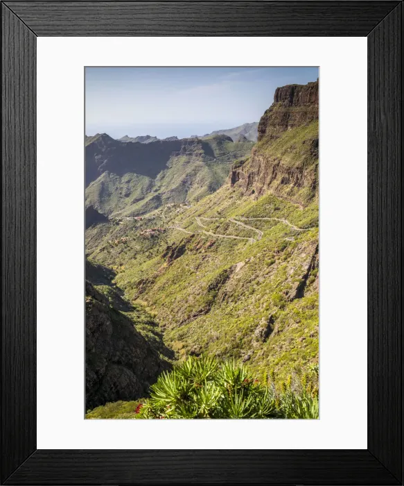 Framed Print : Spain, Canary Islands, Tenerife Island, Masca, elevated view of highway TF 436 Framed Print : Spain, Canary Islands, Tenerife Island, Masca, elevated view of highway TF 436