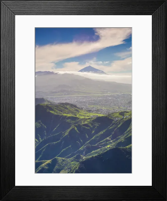 Framed Print : Spain, Canary Islands, Tenerife Island, Los Mercedes, elevated view of El Teide Mountain Framed Print : Spain, Canary Islands, Tenerife Island, Los Mercedes, elevated view of El Teide Mountain