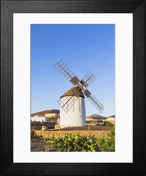 Framed Print : Spain, Canary Islands, Fuerteventura, Tiscamanita, traditional windmill Framed Print : Spain, Canary Islands, Fuerteventura, Tiscamanita, traditional windmill