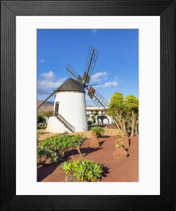 Framed Print : Spain, Canary Islands, Fuerteventura, Antigua, Molino de Antigua, traditional windmill Framed Print : Spain, Canary Islands, Fuerteventura, Antigua, Molino de Antigua, traditional windmill