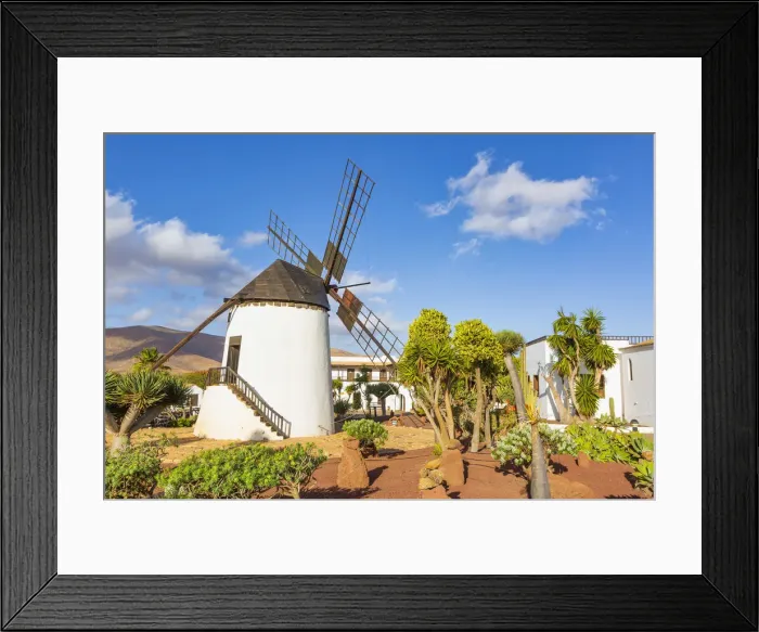Framed Print : Spain, Canary Islands, Fuerteventura, Antigua, Molino de Antigua, traditional windmill Framed Print : Spain, Canary Islands, Fuerteventura, Antigua, Molino de Antigua, traditional windmill