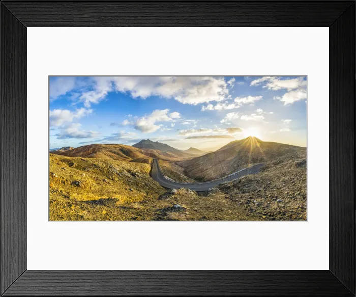 Framed Print : Spain, Canary Islands, Fuerteventura, Jandia Peninsula, mountain road crossing Framed Print : Spain, Canary Islands, Fuerteventura, Jandia Peninsula, mountain road crossing