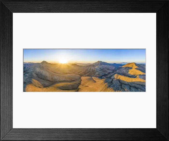 Framed Print : Spain, Canary Islands, Fuerteventura, mountain road crossing the volcanic landscape near Framed Print : Spain, Canary Islands, Fuerteventura, mountain road crossing the volcanic landscape near