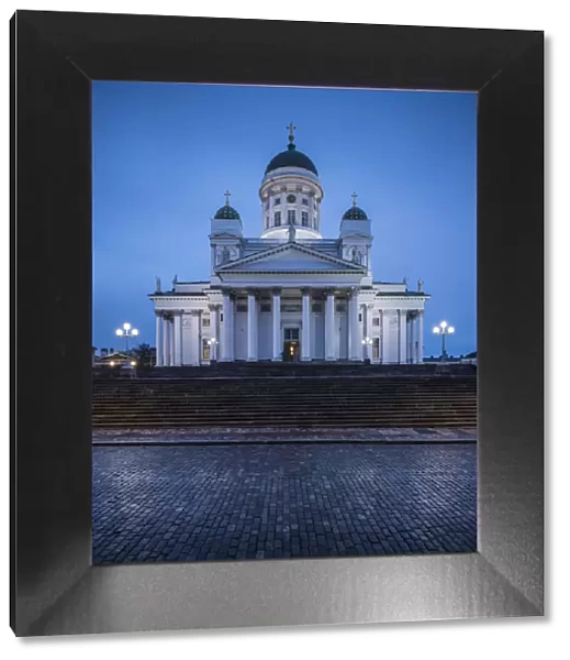 Exterior of Helsinki Cathedral at Night, Senate Square, Helsinki, Finland