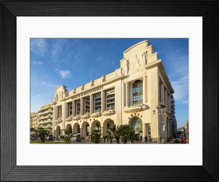 Framed Print : Palais de la Mediterranee Casino and Hotel, Promenade des Anglais, Baie des Anges, Nice, South of France Framed Print : Palais de la Mediterranee Casino and Hotel, Promenade des Anglais, Baie des Anges, Nice, South of France