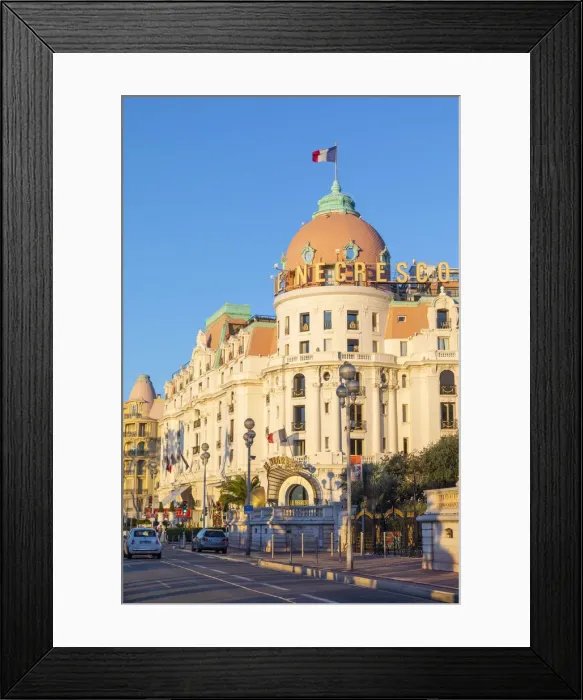 Framed Print : The Hotel Negresco, Promenade des Anglais, Baie des Anges, Nice, South of France Framed Print : The Hotel Negresco, Promenade des Anglais, Baie des Anges, Nice, South of France