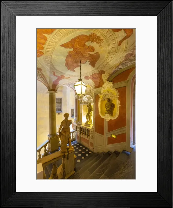 Framed Print : Staircase in Lascaris Palace, Nice, South of France Framed Print : Staircase in Lascaris Palace, Nice, South of France