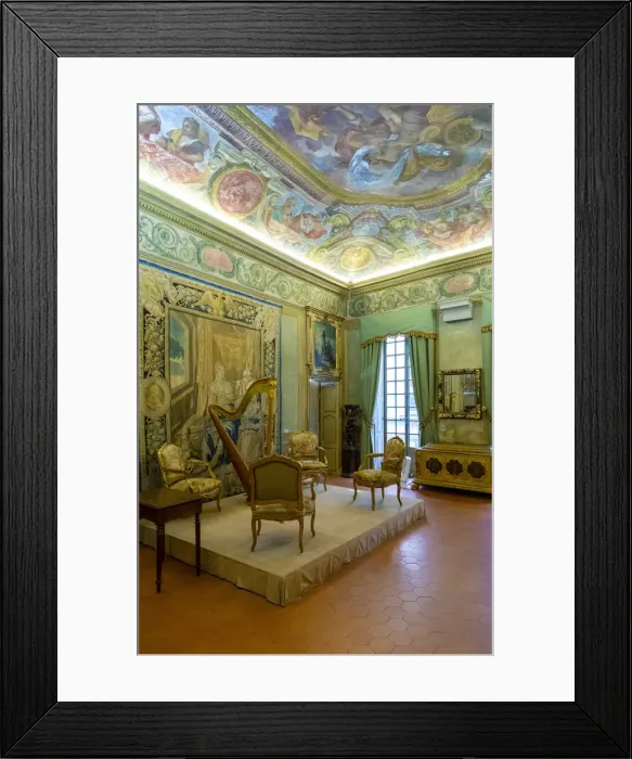 Framed Print : Antechamber in Lascaris Palace, Nice, South of France