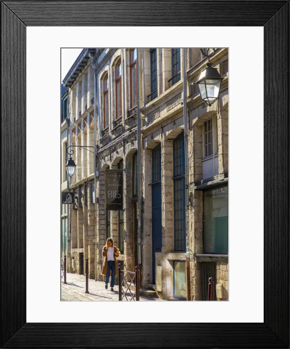 Framed Print : Shopping Street, Lille, France Framed Print : Shopping Street, Lille, France