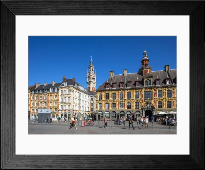 Framed Print : The Grand Place, Lille Chamber of Commerce Belfry and Old Stock Exchange, Lille, France Framed Print : The Grand Place, Lille Chamber of Commerce Belfry and Old Stock Exchange, Lille, France