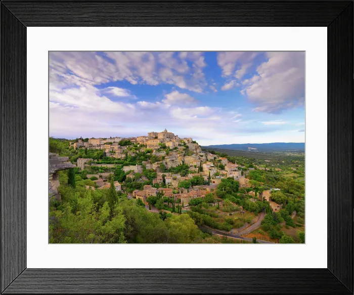 Framed Print : France, Vaucluse, Provence, Gordes, overview Framed Print : France, Vaucluse, Provence, Gordes, overview