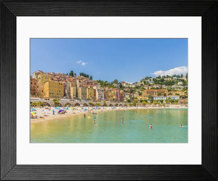 Framed Print : Menton, Alpes-Maritimes, Provence-Alpes-Cote D Azur, French Riviera, France