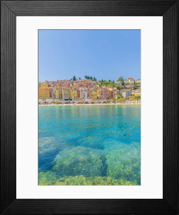 Framed Print : Menton, Alpes-Maritimes, Provence-Alpes-Cote D Azur, French Riviera, France