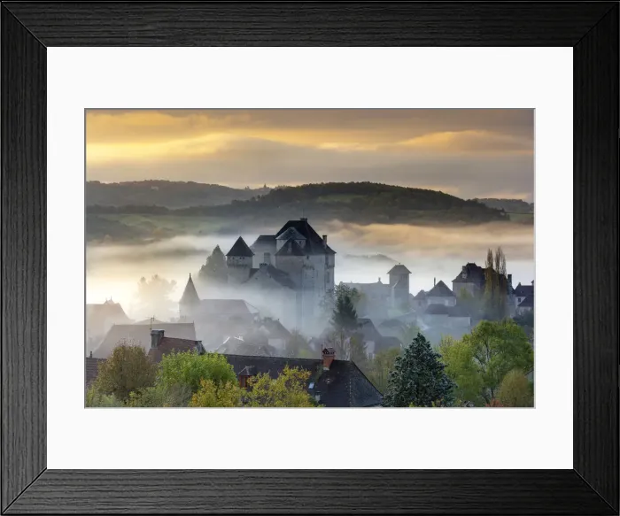Framed Print : Curemonte labelled l un des plus beaux villages de France Framed Print : Curemonte labelled l un des plus beaux villages de France