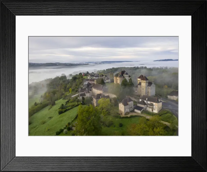 Framed Print : Curemonte labelled l un des plus beaux villages de France Framed Print : Curemonte labelled l un des plus beaux villages de France