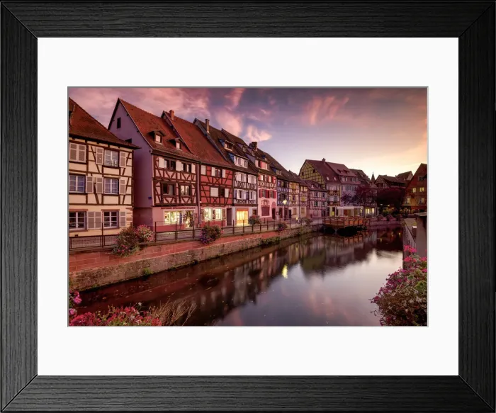 Framed Print : Old Town of Colmar at Sunset, Alsace, France Framed Print : Old Town of Colmar at Sunset, Alsace, France