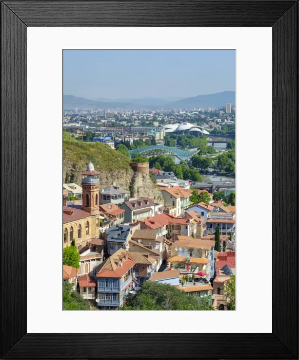 Framed Print : Historic buildings in the Abanotubani bath district, Tbilisi (Tiflis), Georgia