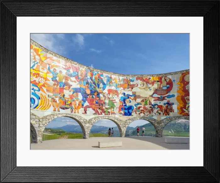 Framed Print : Russia-Georgia Friendship Monument on the Georgian Military Road, Gudauri Framed Print : Russia-Georgia Friendship Monument on the Georgian Military Road, Gudauri