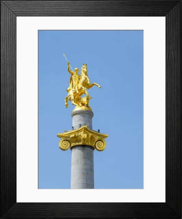 Framed Print : Liberty Monument depicting St George slaying the dragon, Freedom Square, Tbilisi (Tiflis) Framed Print : Liberty Monument depicting St George slaying the dragon, Freedom Square, Tbilisi (Tiflis)