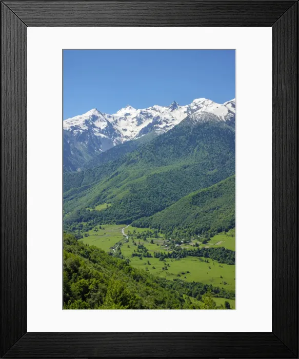 Framed Print : Patara Enguri River valley and Caucasus Mountains near Iskari Framed Print : Patara Enguri River valley and Caucasus Mountains near Iskari