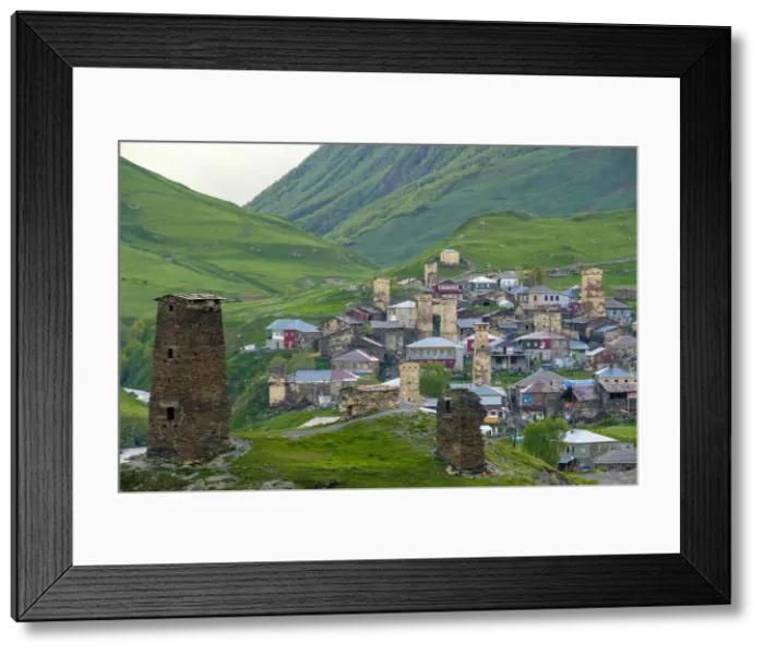 Framed Print : Chvibiani and Zhibiani at sunrise. Ushguli, Samegrelo-Zemo Svaneti region, Georgia Framed Print : Chvibiani and Zhibiani at sunrise. Ushguli, Samegrelo-Zemo Svaneti region, Georgia