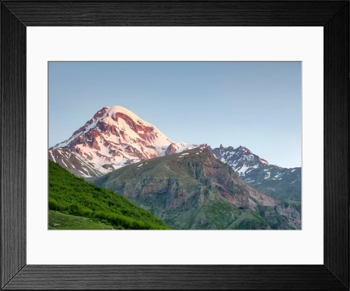 Framed Print : Mount Kazbek at sunrise, Stepantsminda, Mtskheta-Mtianeti, Georgia Framed Print : Mount Kazbek at sunrise, Stepantsminda, Mtskheta-Mtianeti, Georgia