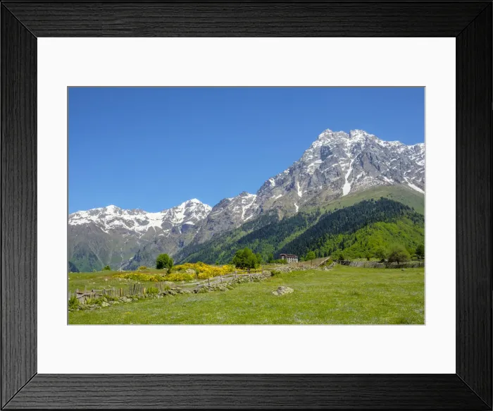 Framed Print : Mount Ushba from Mazeri, Samegrelo-Zemo Svaneti region, Georgia Framed Print : Mount Ushba from Mazeri, Samegrelo-Zemo Svaneti region, Georgia